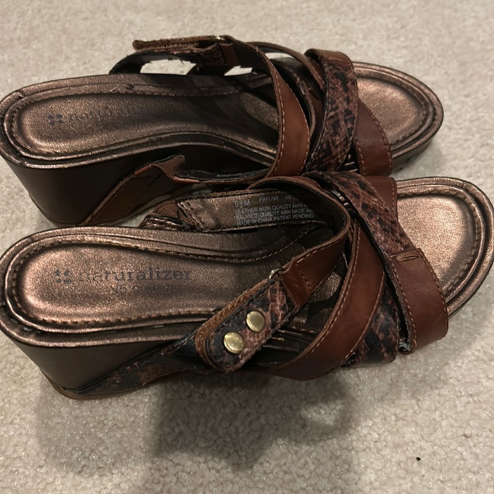 Brown wedge  sandal